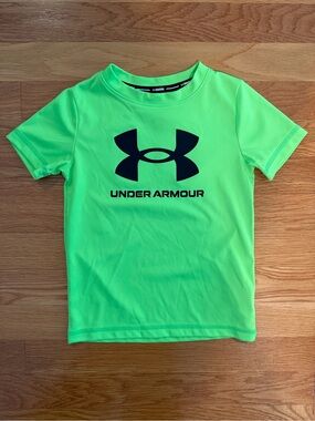Under Armour Neon Green Boys' Logo Short Sleeve Tee